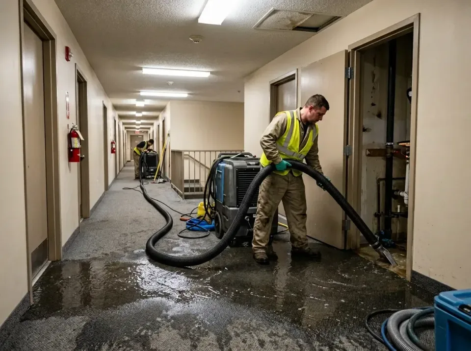 multi-unit-apartment-hallway-f-005 — frequently asked questions, Emergency Burst Pipe Water Extraction & Removal in Springhi…